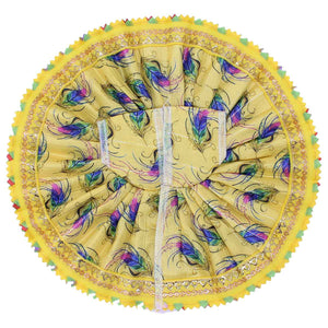 Feather printed yellow Dress for Kanha ji
