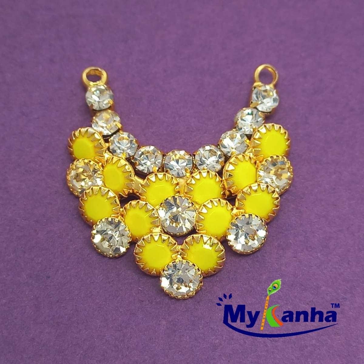 Yellow stone decorated Hasli/Haar for idols