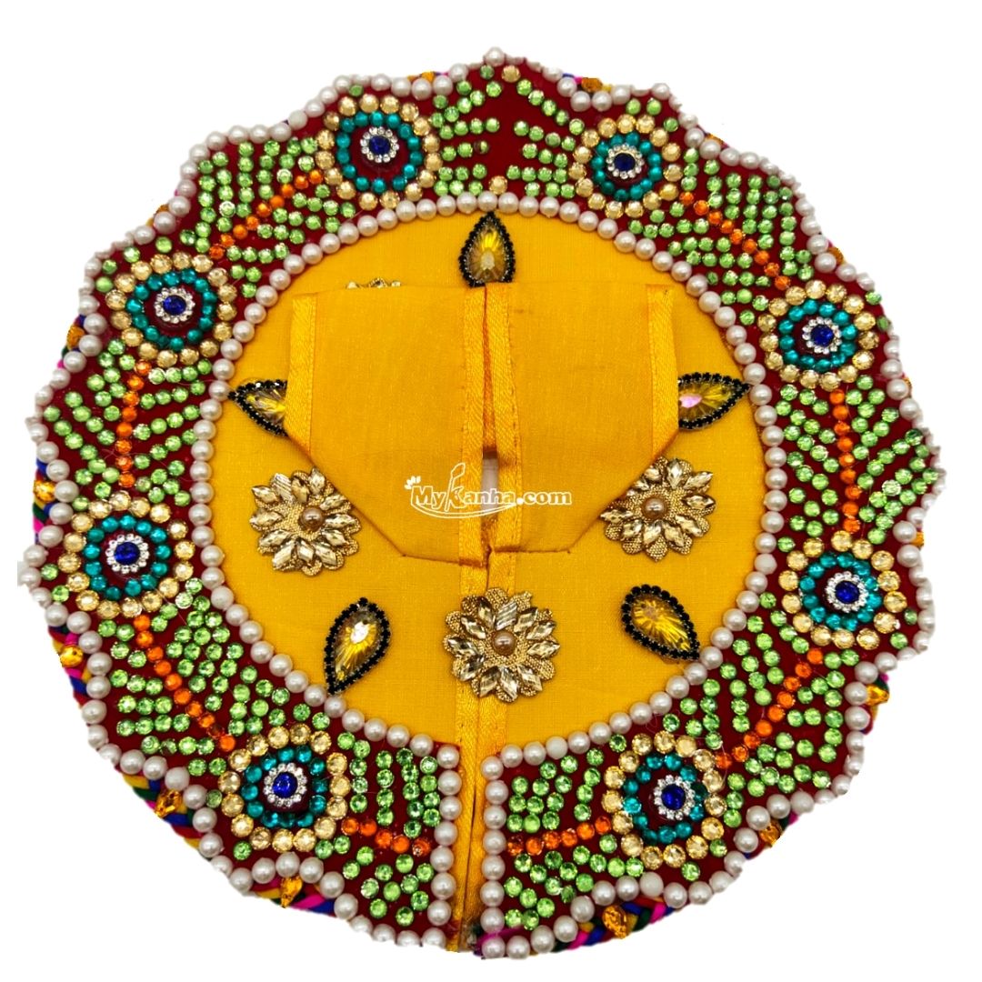 Decorative Heavy Work Special Yellow Dress for Bal Gopal