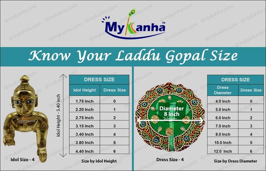 Laddu Gopal Ji Dress Size Chart