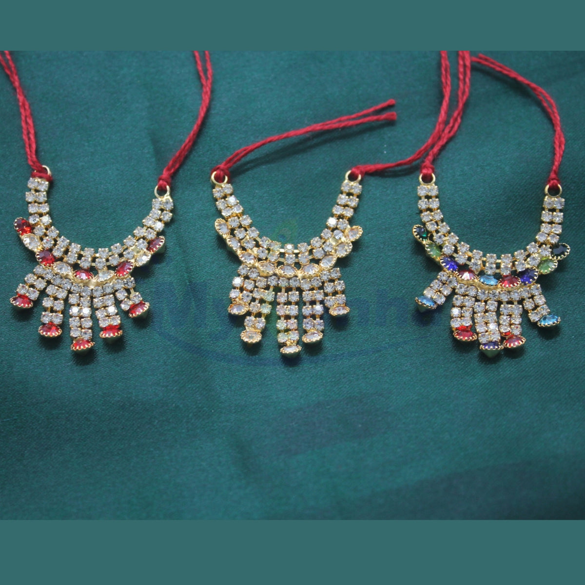 stone decorated kanth haar for idols