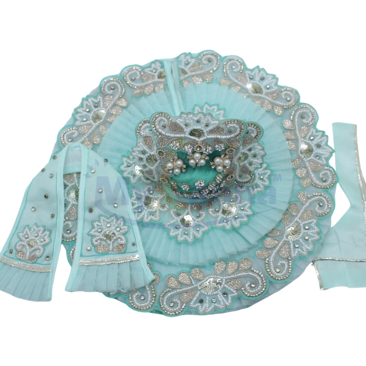 Mint Green janmashtami special heavy zari dress for Laddu Gopal Ji