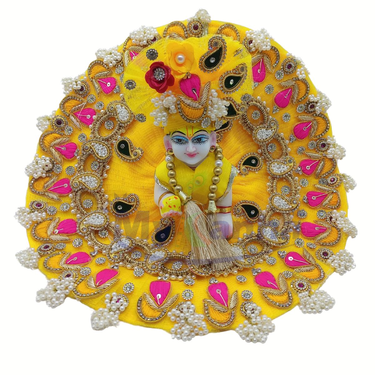 Beads and kerry decorated janmashtami special dress for Laddu Gopal ji