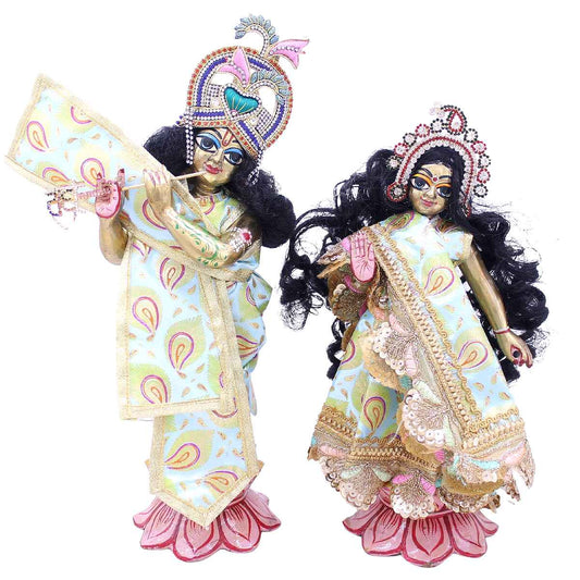 Radha Krishna feather Design Decorated dress