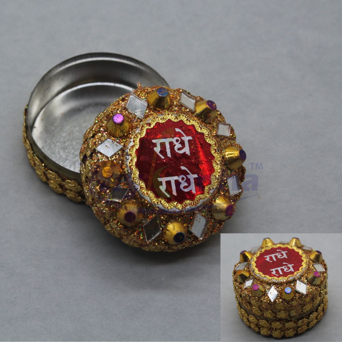 Bhog box with printed cap for temple