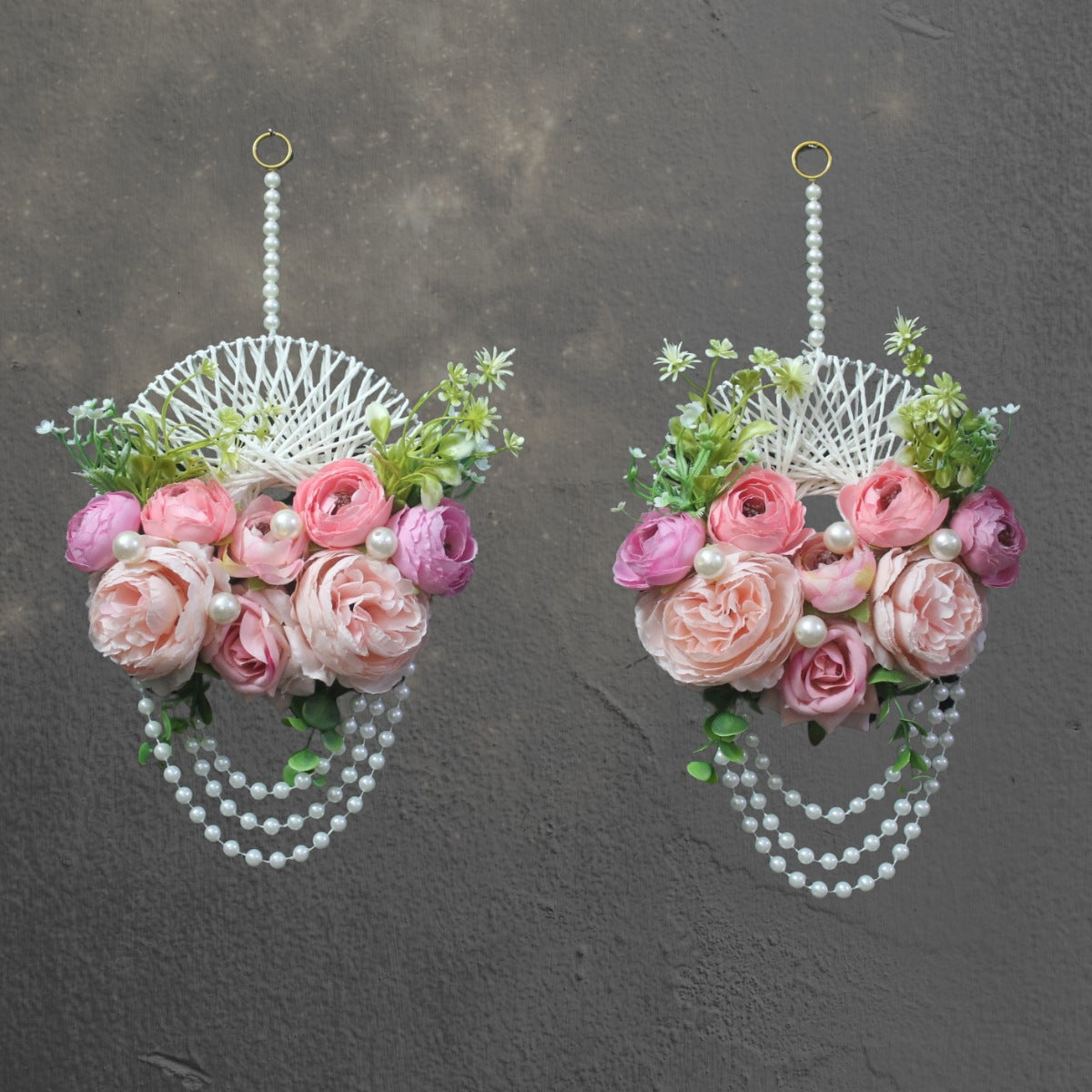 Flower & Macrame decorated handing for home decoration