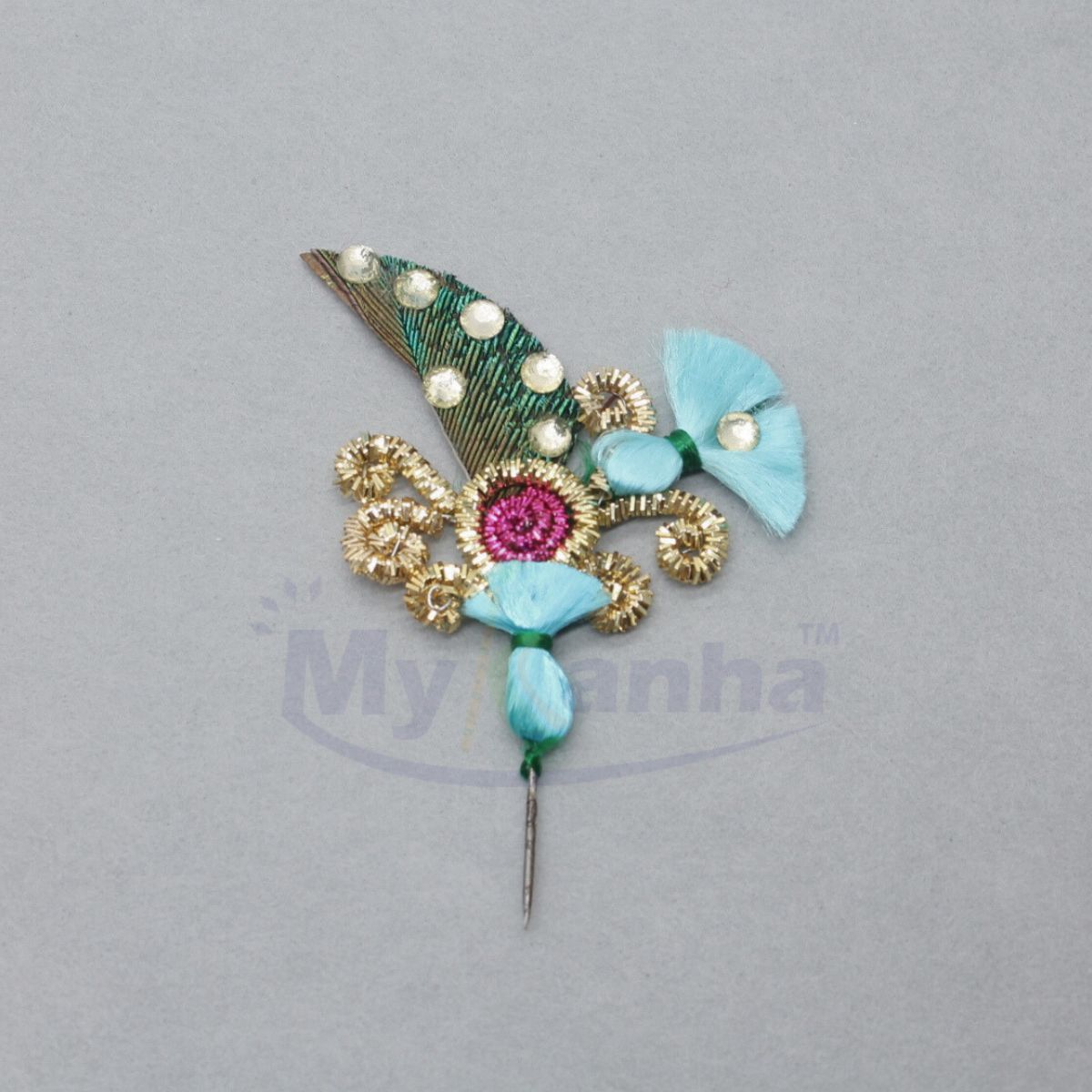 Peacock Feather design Kalangi for idols (Random color)
