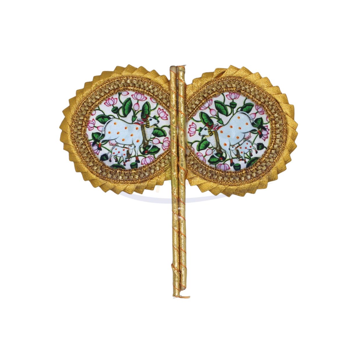 Pichwai Print Cow Print Pankhi for Laddu Gopal Ji