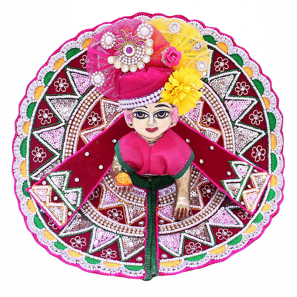 Heavy embroidery dress for Laddu Gopal Ji (Full set)