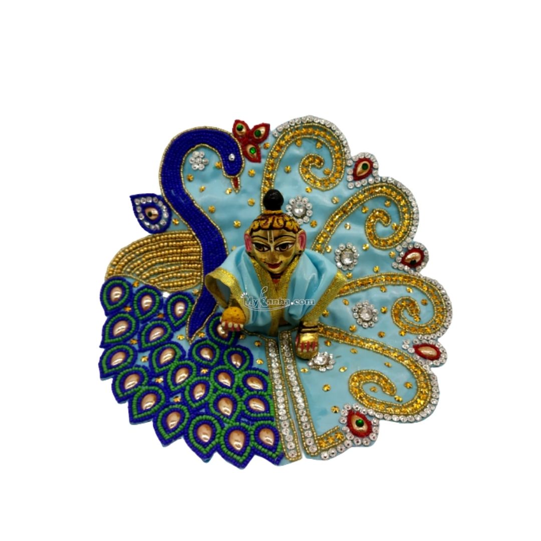 Laddu Gopal Peacock Feather Dress