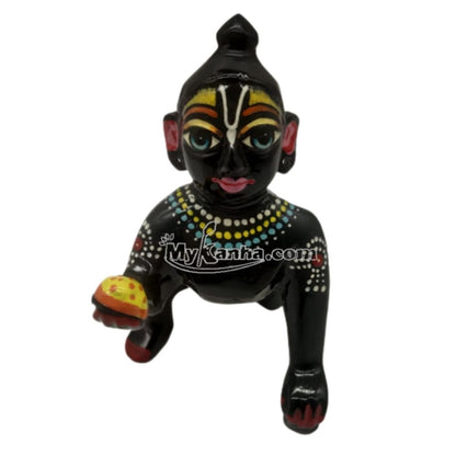 Black Decorated Laddu Gopal Idol