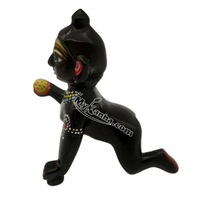 Black Decorated Laddu Gopal Idol
