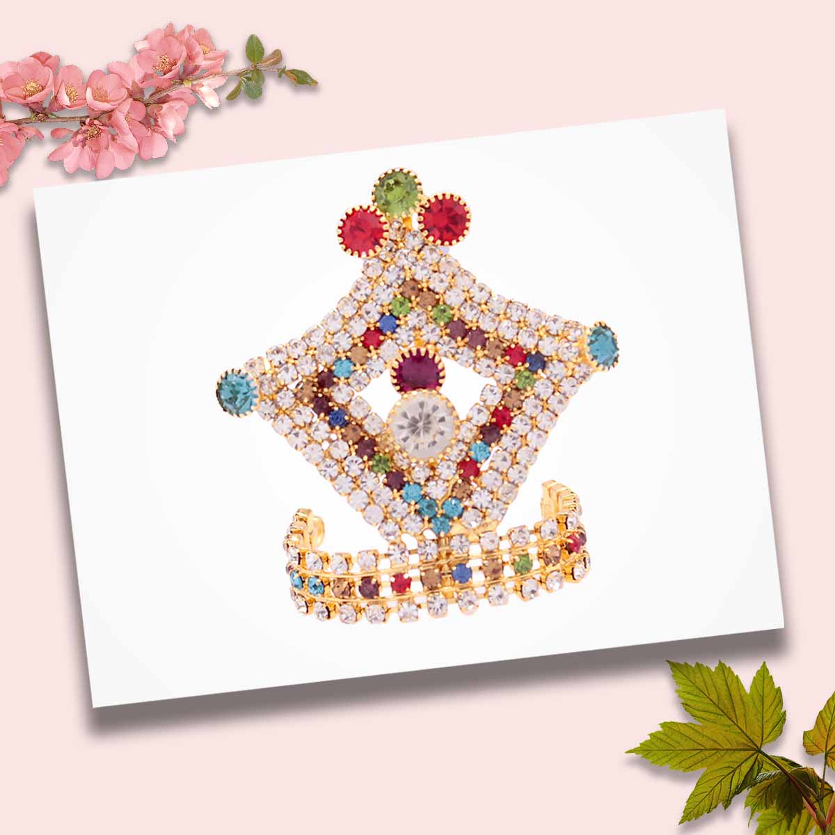 Beautiful Dimond Decorated Mukut For Laddu Gopal ji (Free Size)