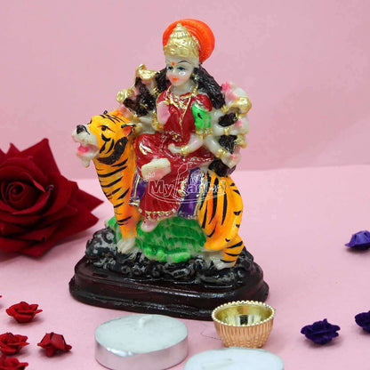 Sherawali Maa murti made of Marble dust ( 5 Inches)