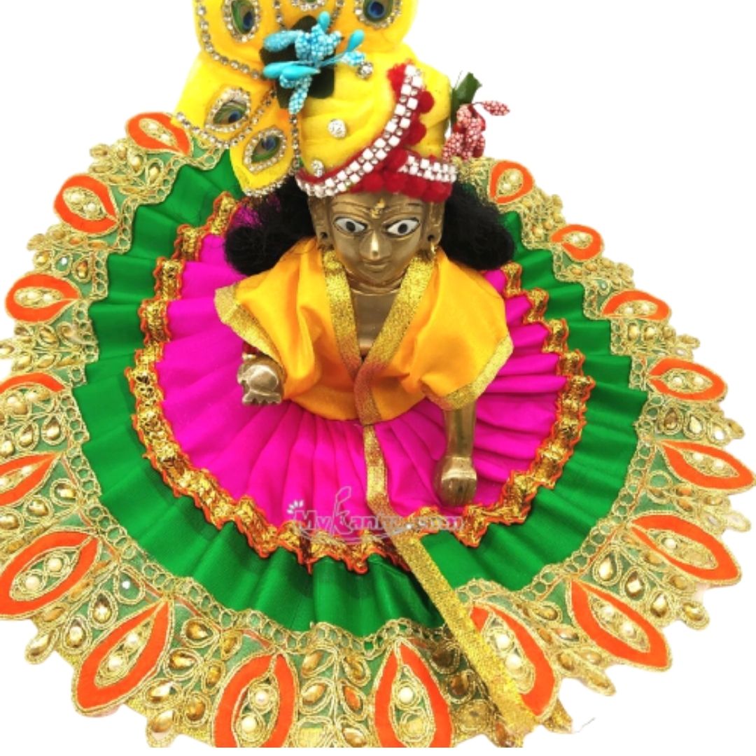 Laddu Gopal Lord Ball Krishna Idol Dress Pooja Handmade Poshak | eBay