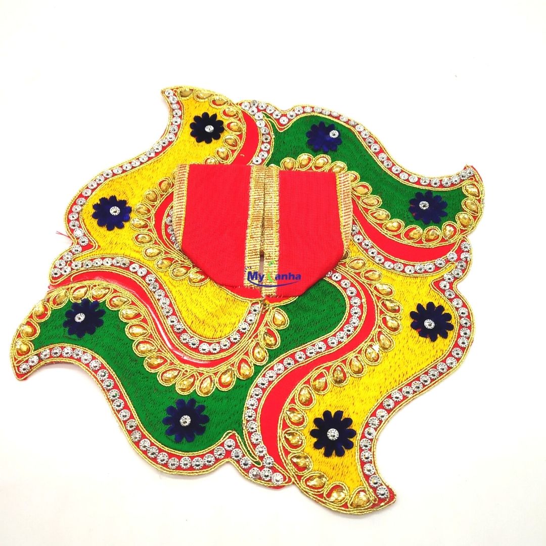 Multicolor Swastik style dress for Kanha ji