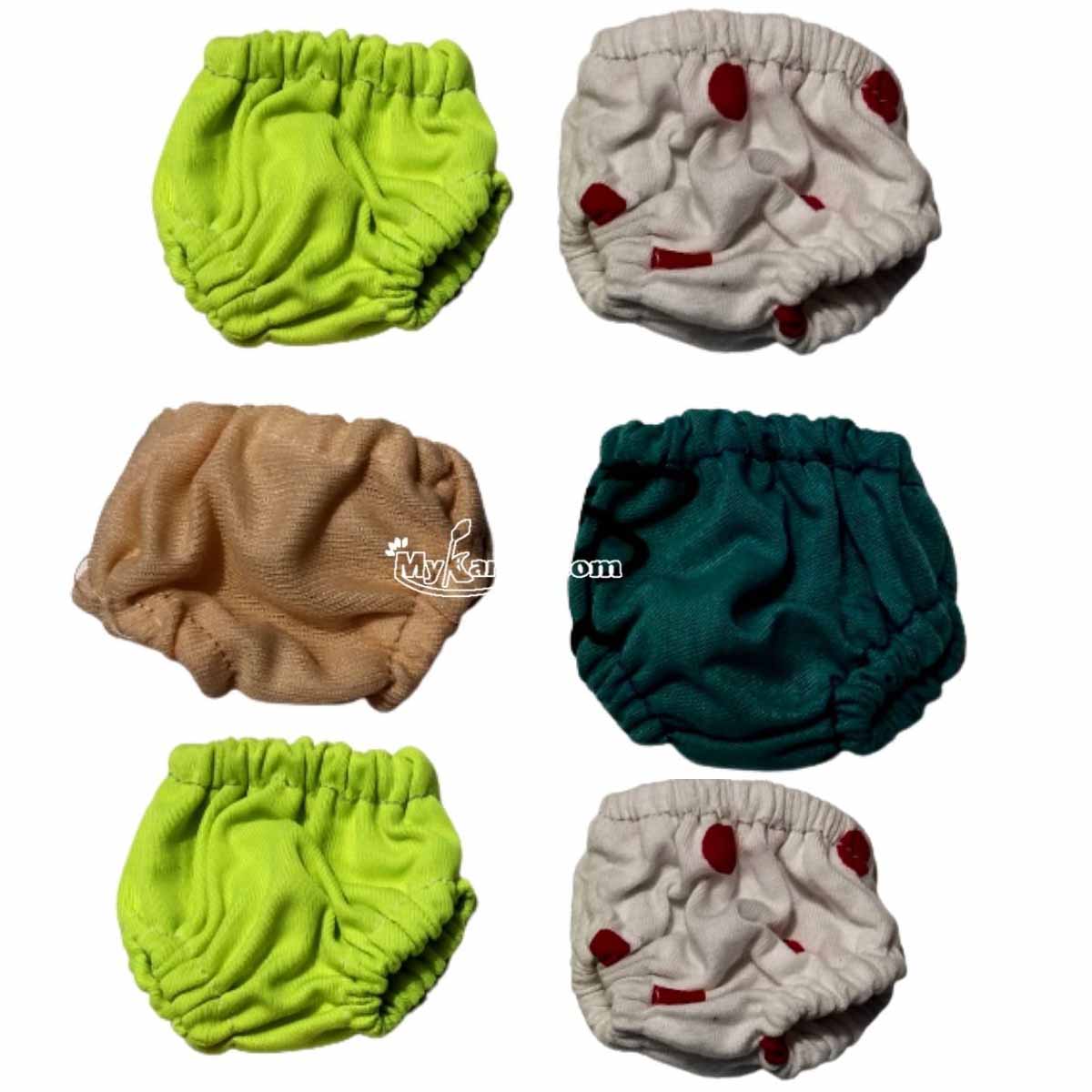 Laddu Gopal Ji Hosiery Nappy / Chaddi (set 6 piece)