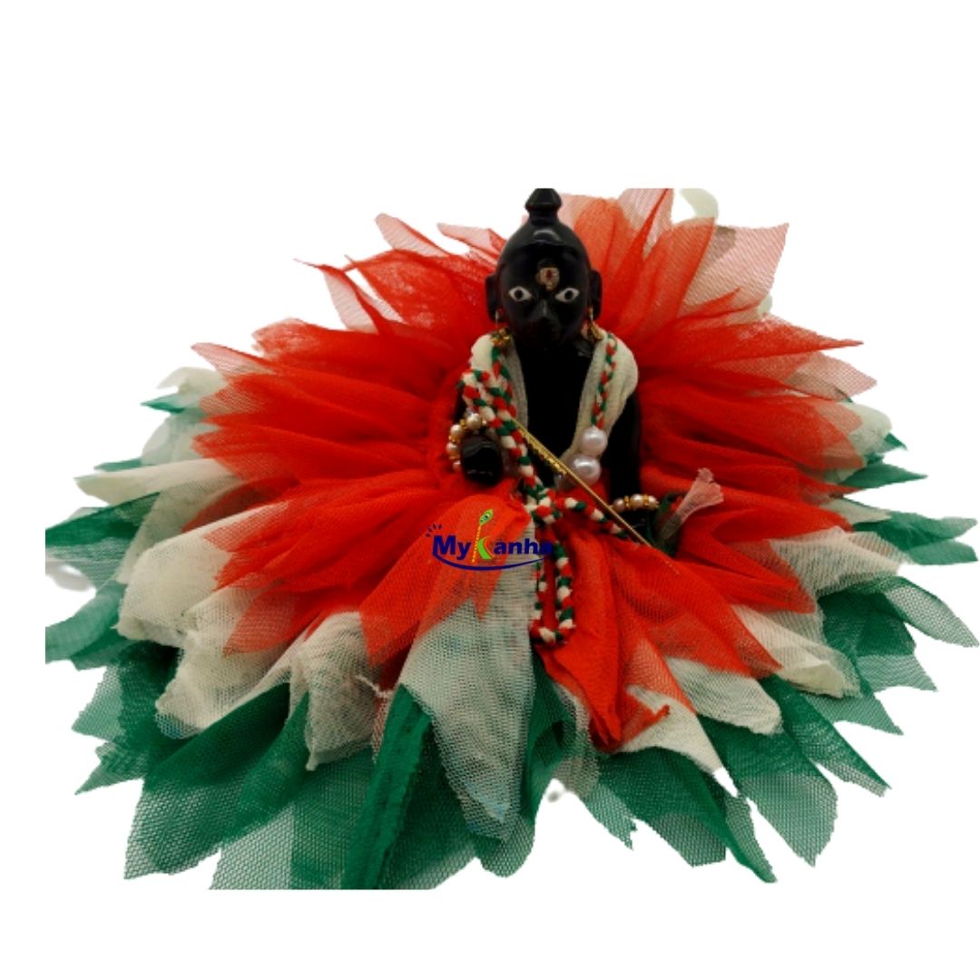 1 Set of Kanha Ji handmade Tricolor dress