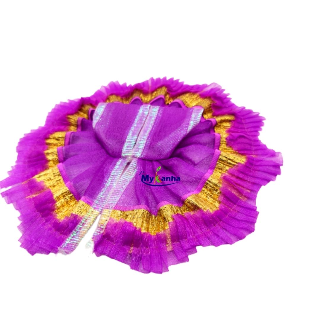 Frill Lace Velvet Colour Dress for Thakur Ji