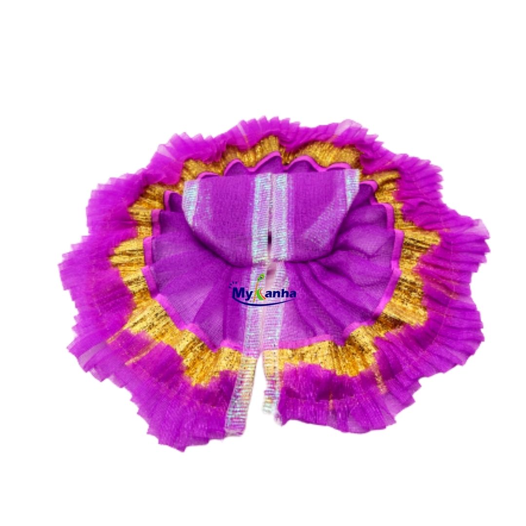 Frill Lace Velvet Colour Dress for Thakur Ji