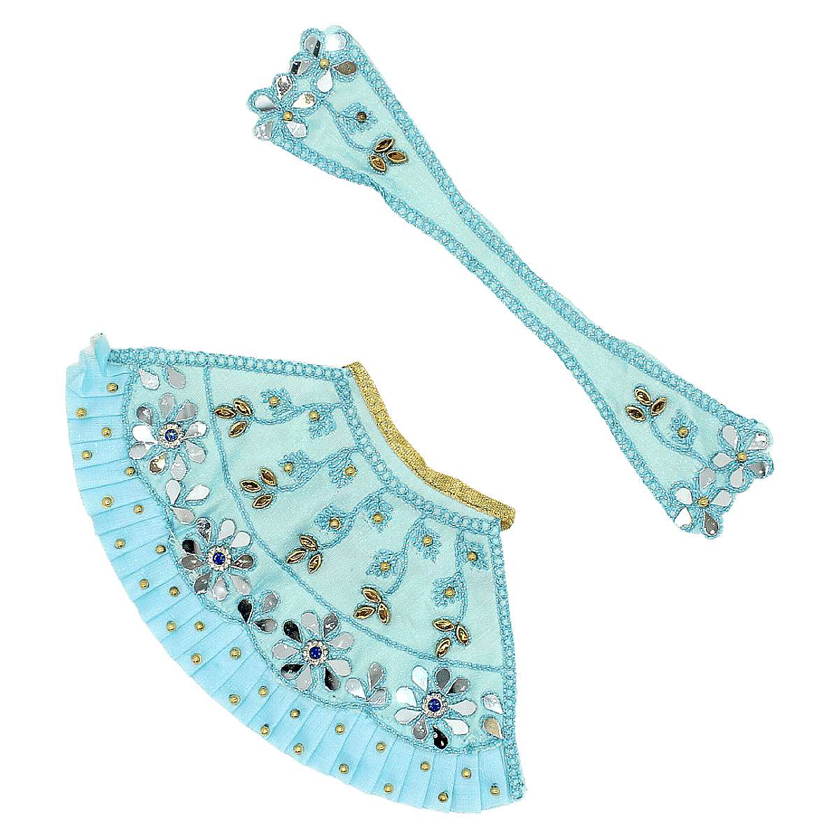 Buy Sky Blue designer Lehenga patka for Mata rani – MyKanha.com