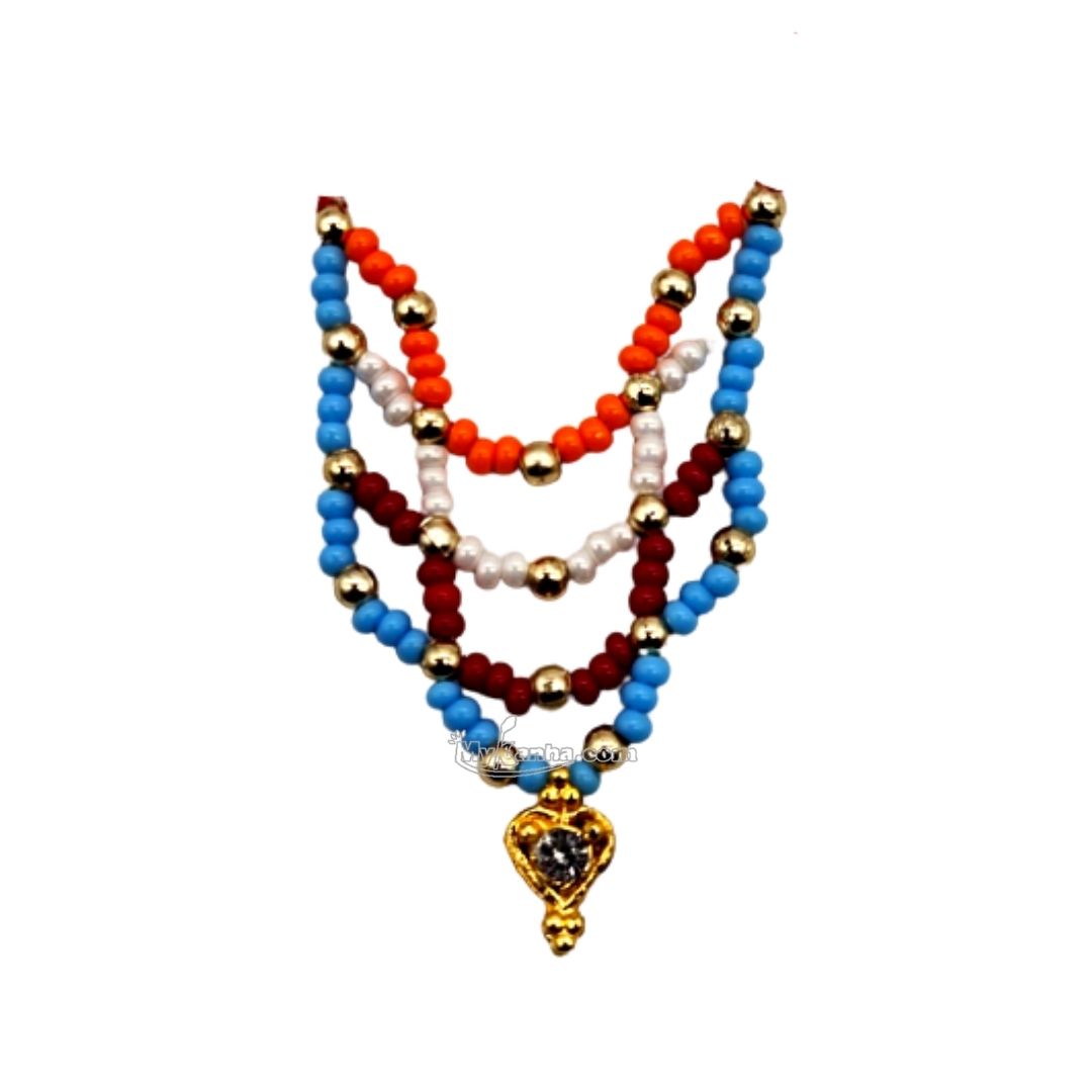 Multicolor Thakur ji Beads Haar