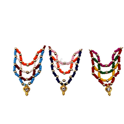 Multicolor Thakur ji Beads Haar