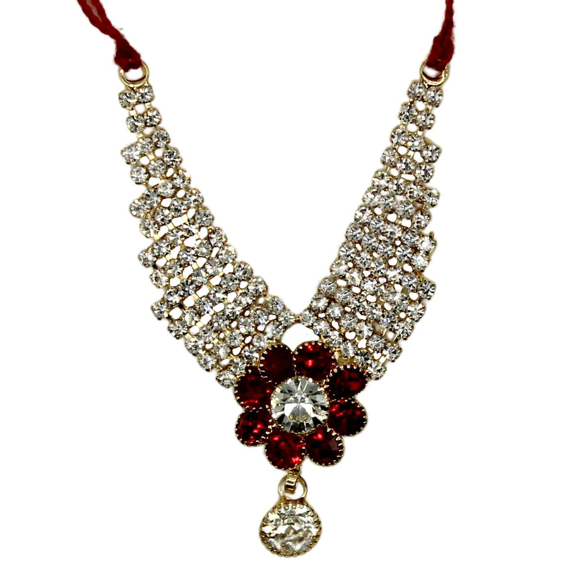 Heavy Stone Red Decorated Haar