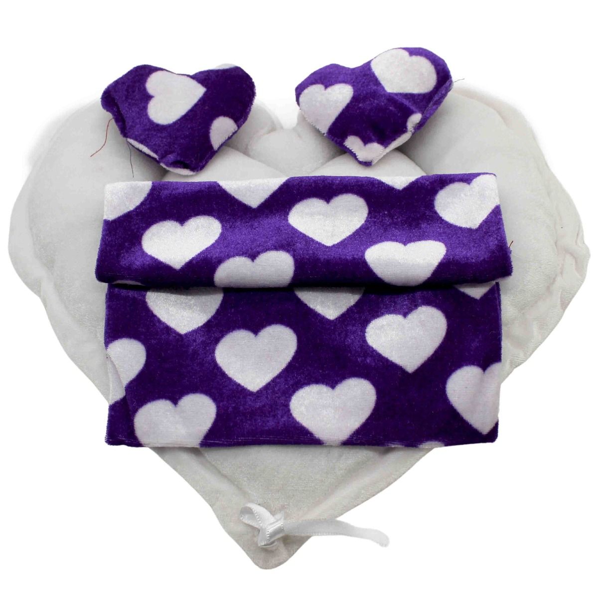 Heart Shape Bed with Pillow & Blanket For Laddu Gopal