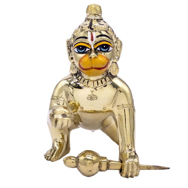 Eyes Decorated Bal Hanuman Idol