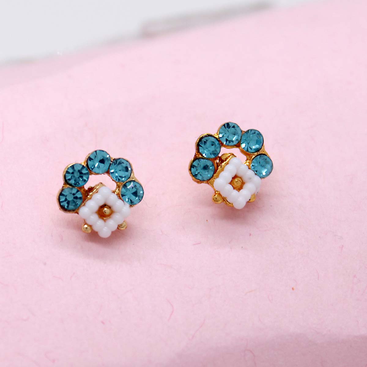 Blue Designer Earing/Kundal For Idols 