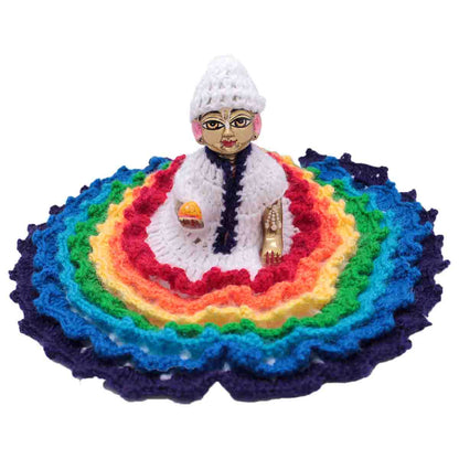 Rainbow Multicolor Woollen Dress for Laddu GopaL Ji