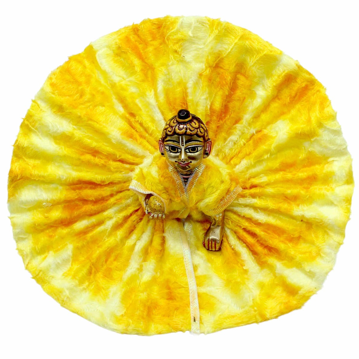 Velvet Yellow Dress For Laddu Gopal