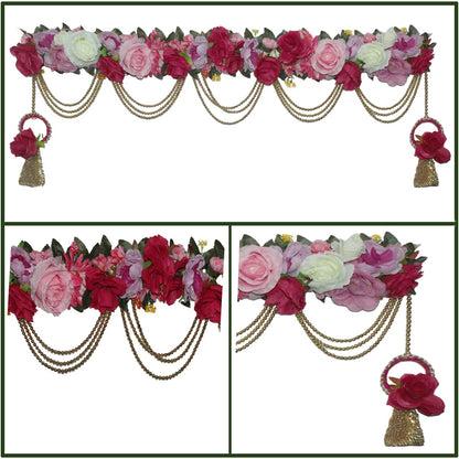 Artificial Rose Decorated Bhandanwar For Home Decoration