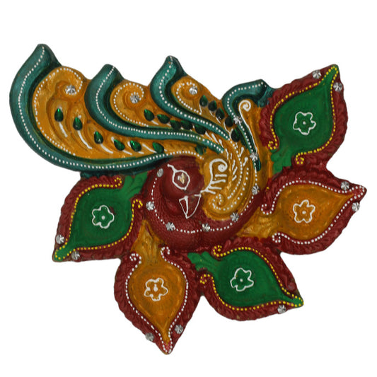 Peacock Design Diya For Home/Temple/Pooja Decoration
