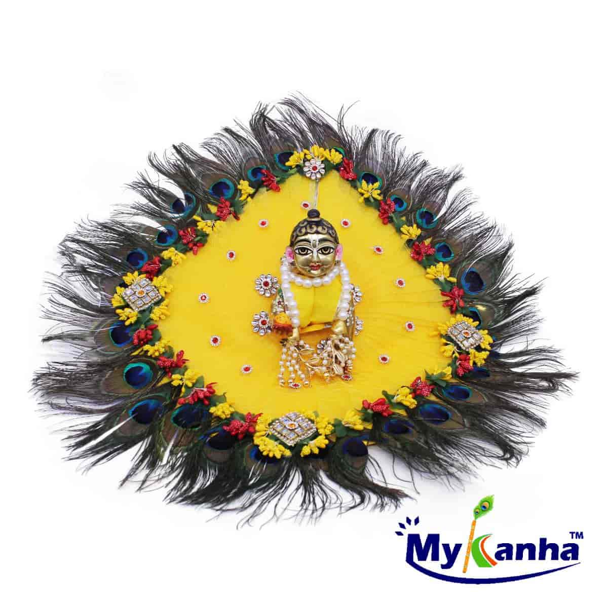 Feather decorated dress for laddu Gopal Ji