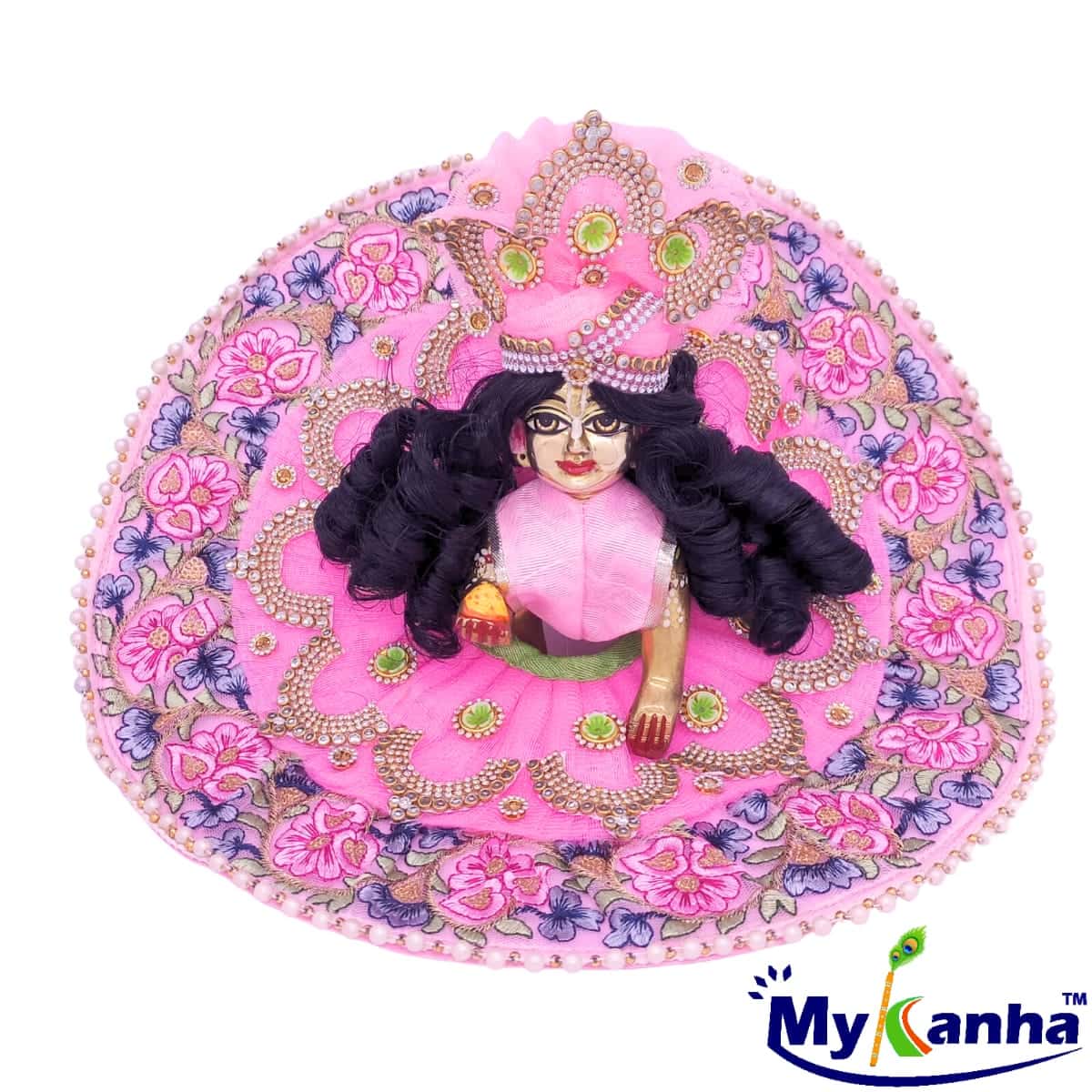 Festival special heavy pink dress for Laddu Gopal Ji