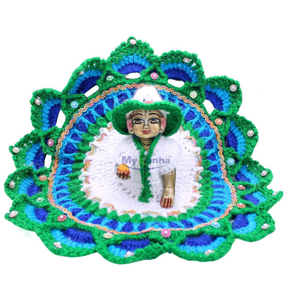 How to make star shaped crochet dress of Ladoo Gopal / Kanha Ji - #9 | How  to make stars, Diy crafts crochet, Back hand mehndi designs
