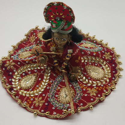 Kanha Ji- Bhandej Dress With Full Embroidery