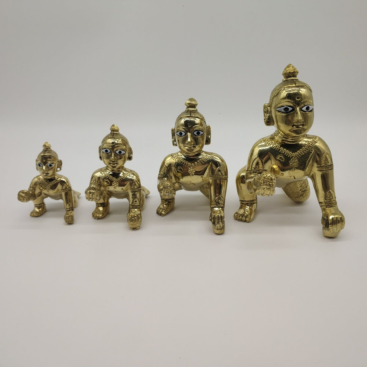 Kanha Ji- Designer  Laddu Gopal Statue Pital Brass Murti -6