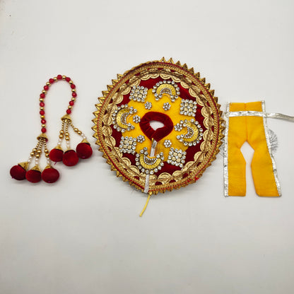 Golden Color Beautiful Laddu Gopal Ji Dress Only 4 Number