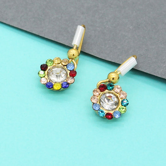Multicolor stone decorated Earrings for Idols 