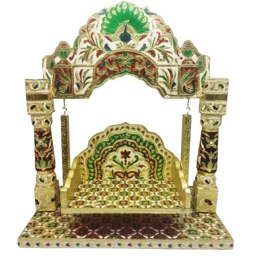 Peacock Printed Jhoola For Laddu Gopal (Upto 6 Number)