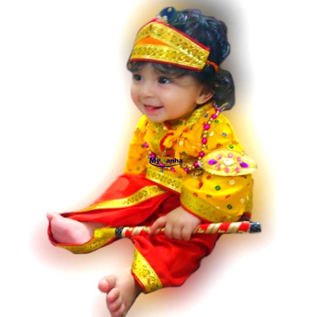 Buy The Holy MartCotton Krishna Dress Baby Boy, Kanha Ji Dress Baby Boy  (0-6 Months), Janmashtami Dress For Baby Boy Online at desertcartINDIA