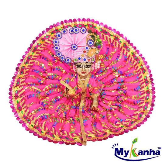 Beautiful Thread work Pink Dress for Laddu Gopal Ji