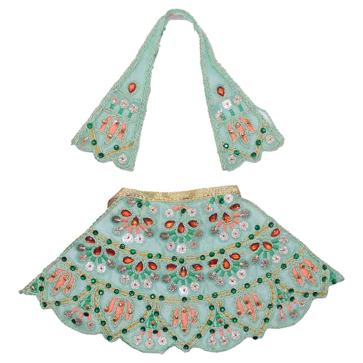 Lehenga Patka dress for Mata Rani (Green)