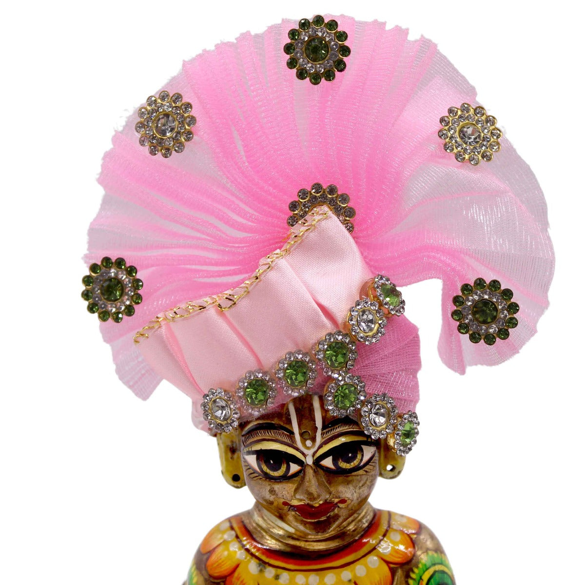 Stone Decorated Pink Pagdi For Laddu Gopal