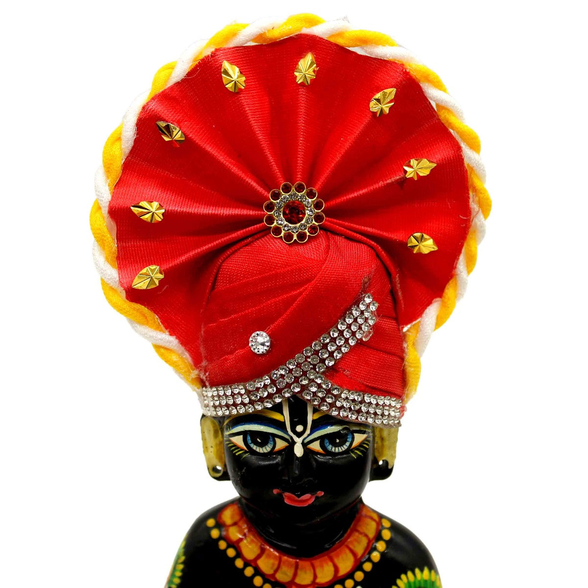 Beautiful Cotton Red Mukut For Laddu Gopal
