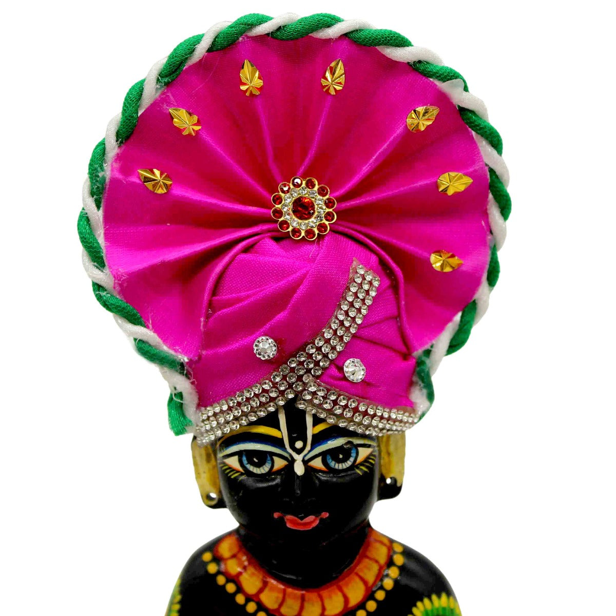 Beautiful Cotton Pink Mukut For Laddu Gopal