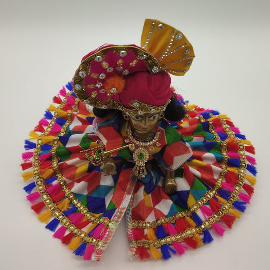 Decorated Multi Color Dress for Ladoo Gopal